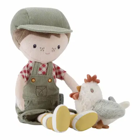 Plyšové hračky LITTLE DUTCH - Bábika farmár Jim 35 cm