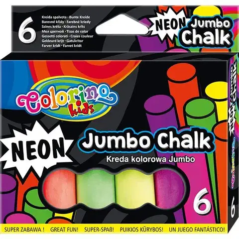 Hračky PATIO - Colorino chodníkové kriedy Neon Jumbo 6 farieb