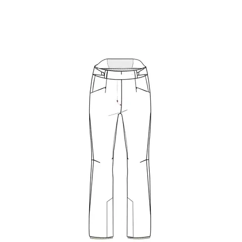 nohavice Dámske hrejivé lyžiarske nohavice 580 biele