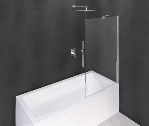 Sprchové dvere POLYSAN - MODULAR SHOWER vaňová zástena 900x1500, číre sklo BMS1-90