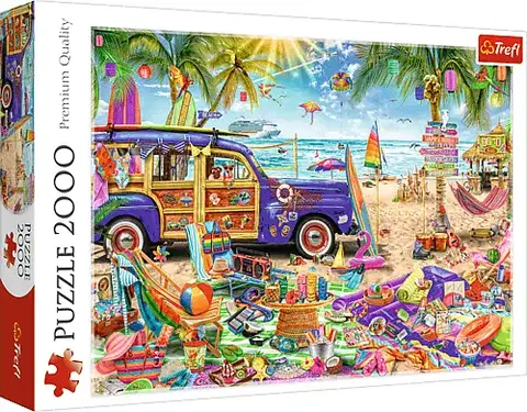 Hračky puzzle TREFL - Puzzle 2000 Tropická dovolenka