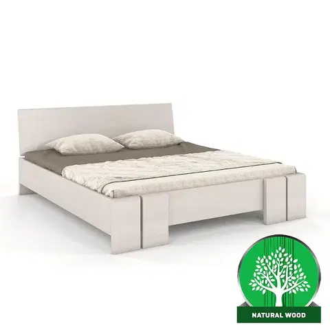 Drevené postele Posteľ borovicová Skandica Vestre maxi 120X200 biela