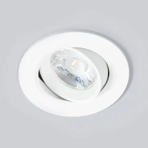 Zapustené svietidlá Arcchio Zapustené svetlo LED Quentin v bielej farbe, 6 W