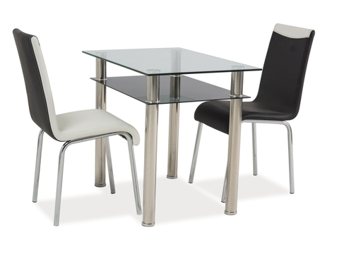 Jedálenské stoly MATRAS sklenený jedálenský stôl 90x60