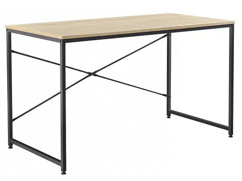 Písacie a pracovné stoly KONDELA Mellora 90 písací stôl dub / čierna