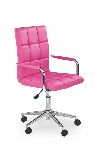 Kancelárske stoličky HALMAR Gonzo 2 kancelárske kreslo s podrúčkami ružová / chróm