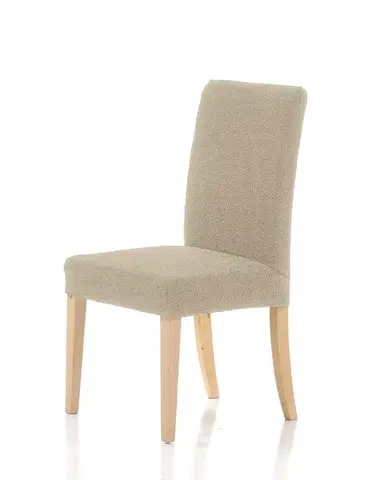 Stoličky Forbyt, Poťah elastický na celú stoličku, komplet 2 ks Petra, béžová