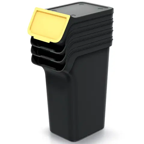 Odpadkové koše NABBI NPW25S4 odpadkový kôš na triedený odpad (4 ks) 25 l čierna
