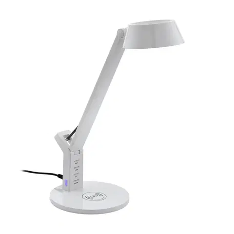 Stolové lampy na písací stôl EGLO Stolová LED lampa Banderalo CCT stmievač QI biela