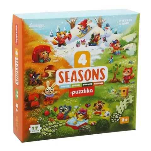 Hračky puzzle PUZZLIKA - 15238 Štyri ročné doby - náučné puzzle 17 dielikov