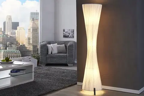 Stojace lampy LuxD 17052 Stojanová lampa SPIRAL biela Stojanové svietidlo