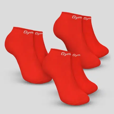 Spodné prádlo a plavky GymBeam Ponožky Ankle Socks 3Pack Hot Red  XL/XXLXL/XXL