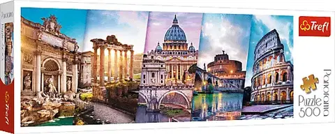 Hračky puzzle TREFL - Panoramatické puzzle 500  - Cesta do Talianska
