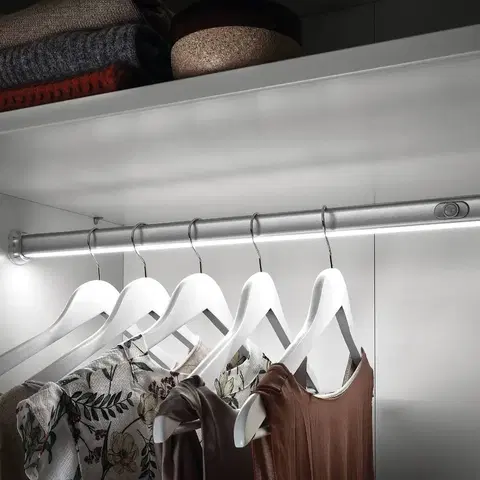 Zapustené nábytkové osvetlenie Hera Šatníkové LED svietidlo so snímačom, 100 cm