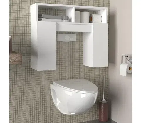 Nástenné police  Kúpeľňová skrinka GERONIMO 61x76 cm biela 