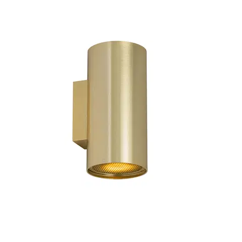 Nastenne lampy Dizajnové nástenné svietidlo zlaté okrúhle 2-svetlo - Sab Honey