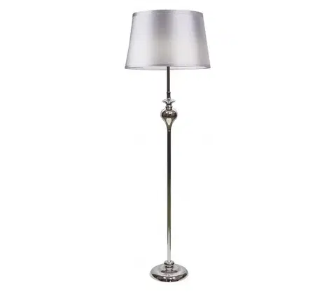 Lampy  Stojacia lampa PRIMA 1xE27/60W/230V strieborná/lesklý chróm 