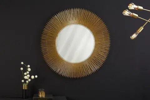 Zrkadlá LuxD Dizajnové nástenné zrkadlo Letisha  zlaté  x  25816