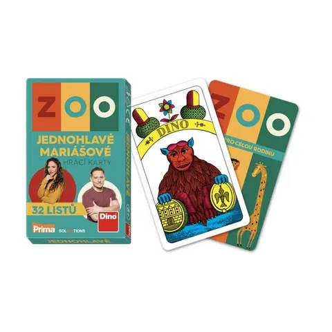 Hračky klasické spoločenské hry DINO - Zoo Prima Mariášové Karty
