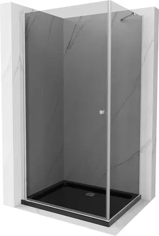 Vane MEXEN/S - Pretória sprchovací kút 80x100, grafit, chróm + sprchová vanička vrátane sifónu 852-080-100-01-40-4070