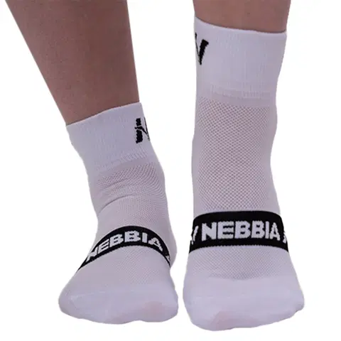 Pánske ponožky Ponožky Nebbia "EXTRA PUSH" crew 128 White - 35-38