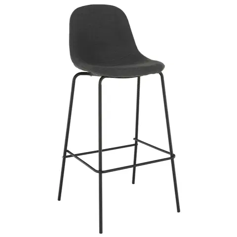 Barové stoličky KONDELA Mariola 2 New barová stolička tmavosivá / čierna