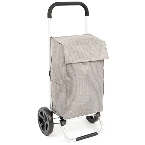 Nákupné tašky a košíky  Aldotrade VIENA šedá nákupný vozík