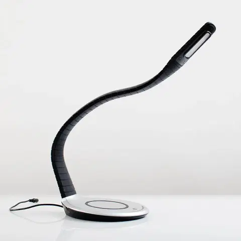 Stolové lampy na písací stôl Trae Stolná LED lampa TRAE Luni, Qi, 5 000 K čierna