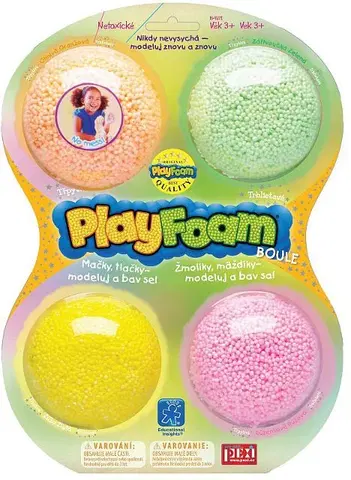 Kreatívne a výtvarné hračky PEXI - Playfoam Boule 4Pack-Trblietavé