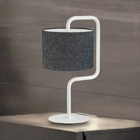 Lampy na nočný stolík Artempo Italia Morfeo - Textilná stolová lampa v antracitovej farbe