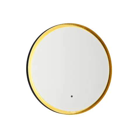 Nastenne lampy Kúpeľňové zrkadlo čierne so zlatou vrátane LED a dotykového stmievača - Pim