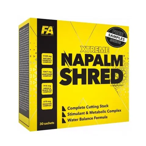 Komplexné spaľovače Xtreme Napalm Shred - Fitness Authority 30 sáčkov
