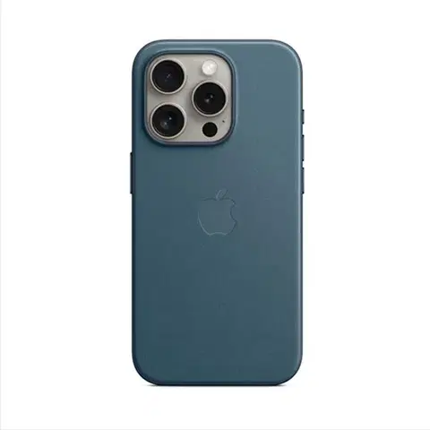 Puzdrá na mobilné telefóny Zadný kryt FineWoven pre Apple iPhone 15 Pro s MagSafe, tichomorská modrá MT4Q3ZMA