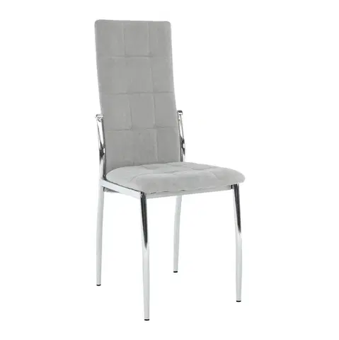 Jedálenské stoličky KONDELA Adora New jedálenská stolička sivá / chróm