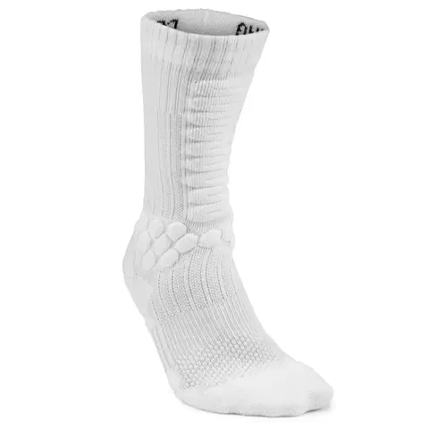 bežky Ponožky na skateboard 500 stredne vysoké biele