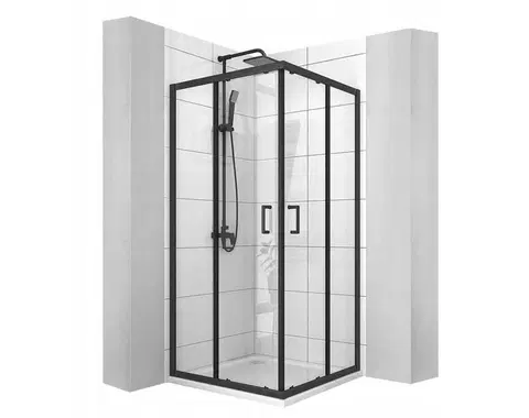 Sprchovacie kúty CALANI - Sprchovací kút VITO 80*80 čierna CAL-K6002