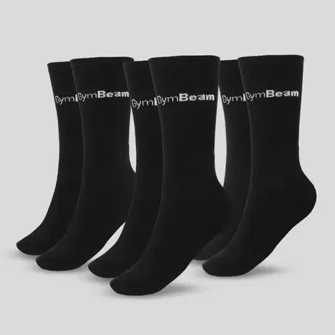 Spodné prádlo a plavky GymBeam Ponožky 3/4 Socks 3Pack Black  L/XL