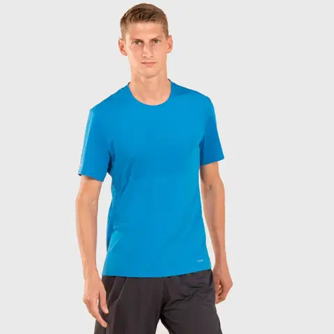 bežecké oblečenie Pánske tričko na trailový beh perforované s krátkym rukávom modré