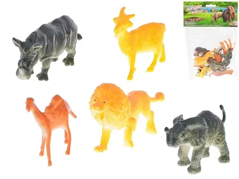 Hračky - figprky zvierat MIKRO TRADING - Zvieratká safari 5-7cm 12ks v sáčku