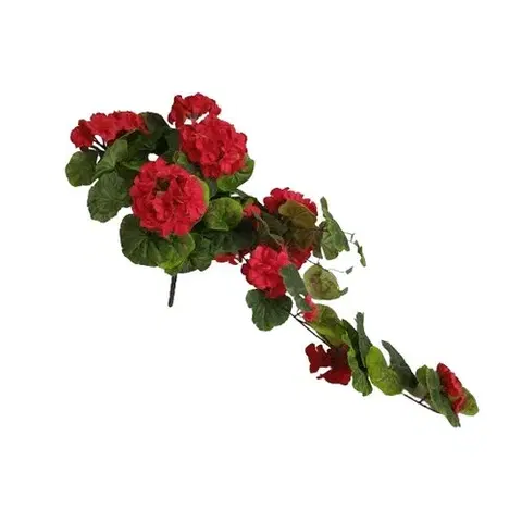 Kvety Umelý previs Muškát červená, 68 cm​