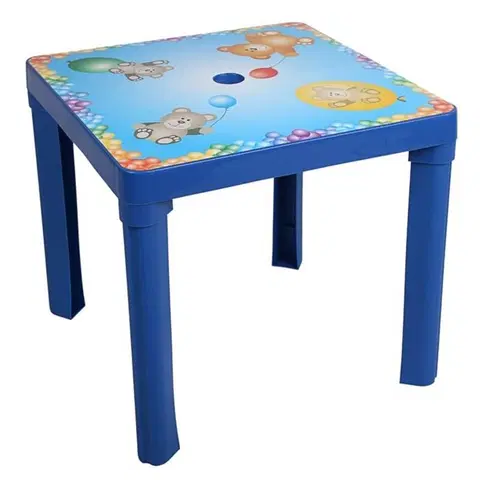 Hračky na záhradu STAR PLUS - Detský záhradný nábytok - Plastový stôl modrý