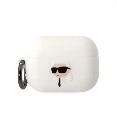 Slúchadlá Karl Lagerfeld 3D Logo NFT Karl Head silikónový obal pre Apple AirPods Pro 2, biely 57983112328