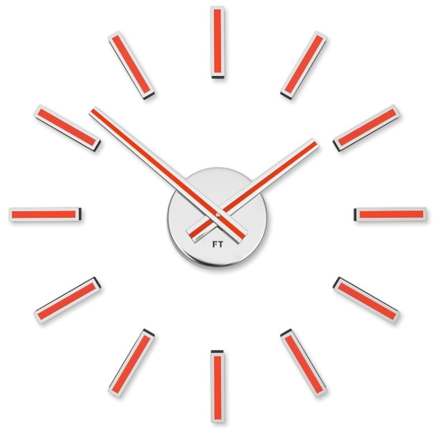 Hodiny Dizajnové nalepovacie hodiny Future Time FT9400RD Modular red 40cm