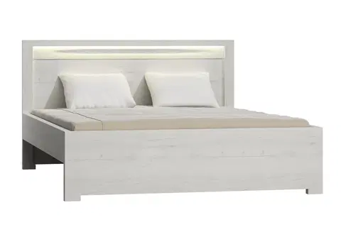Manželské postele INDIE posteľ 160, craft biely