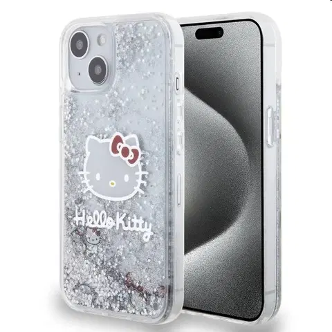Puzdrá na mobilné telefóny Zadný krytHello Kitty Liquid Glitter Electroplating Head Logo pre Apple iPhone 13, transparentné 57983116904