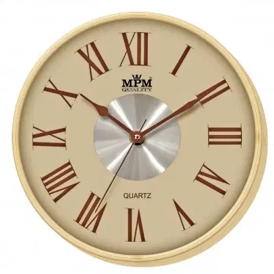 Hodiny Nástenné hodiny MPM, 2 2976.51.H - hnedá svetlá, 30cm