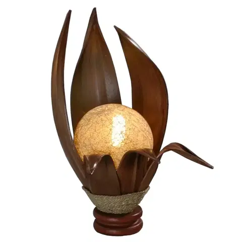 Stolové lampy Woru Stolová lampa Karima z tvrdených kokosových listov