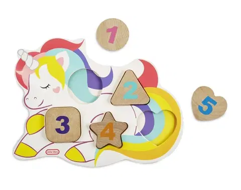 Drevené hračky MGA - Little Tikes Wooden Critters Drevené puzzle s číslami, 3 druhy
