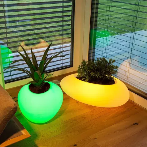Vonkajšie dekoratívne svietidlá degardo Deko lampa Storus VII LED RGBW, rastlinná biela