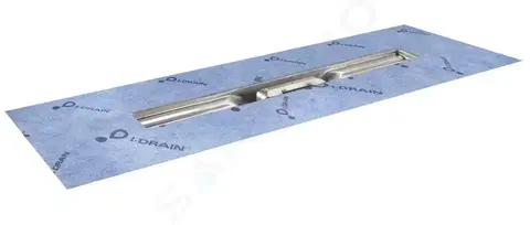 Sprchovacie kúty I-Drain - Linear 54 Sprchový žľab z nehrdzavejúcej ocele, dĺžka 700 mm, s hydroizoláciou ID4M07001X1